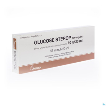 Glucose 50 % sterop 10 g/20 ml  10