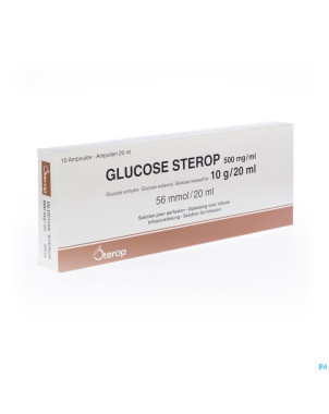 Glucose 50 % sterop 10 g/20 ml  10