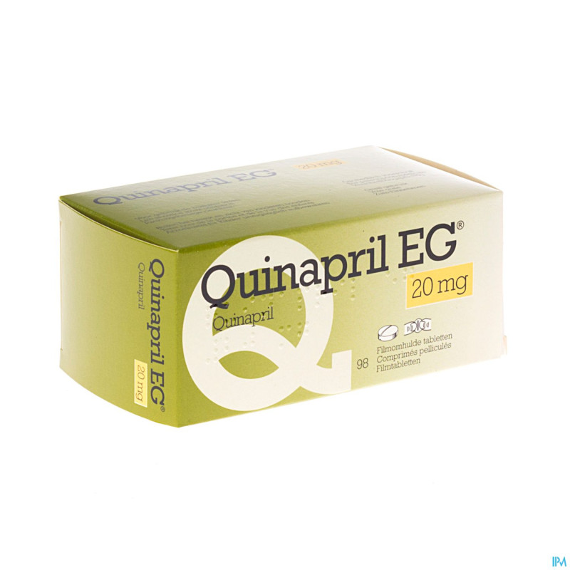 Quinapril eg 20 mg comp 98 x 20 mg