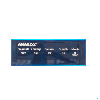 Anabox pilbox blauw 1 dag 5 comp. nl
