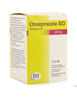 Omeprazole eg 40 mg gastro resist caps pot 56x40mg