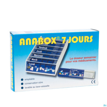 Anabox pilulier bleu 7 jours