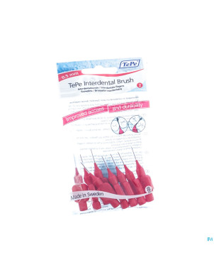 Tepe interdental brush cyl.0,50mm red    xx-fine 8