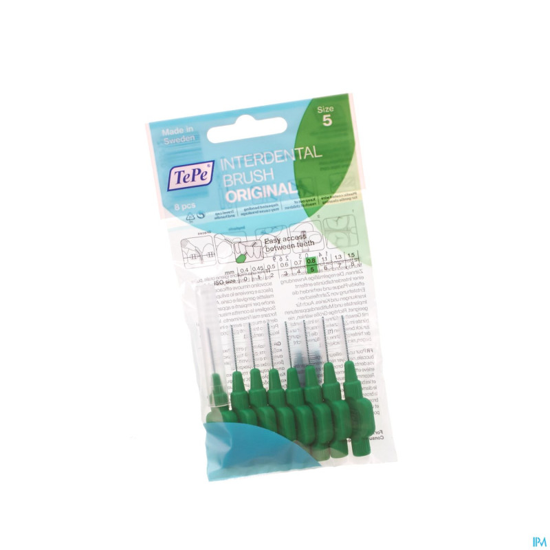 Tepe interdental brush cyl.0,80mm green   medium 8