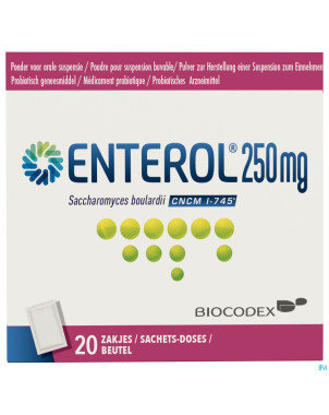 Enterol 250 mg pulv sach  20
