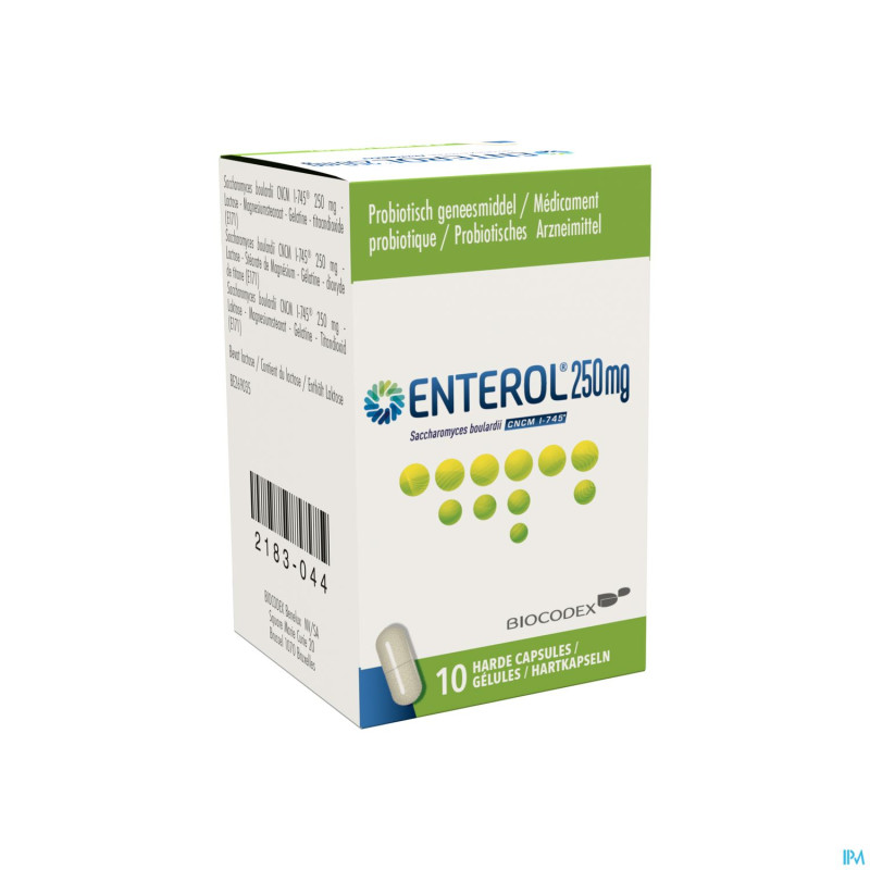 Enterol 250 mg caps harde dur  10 x 250 mg