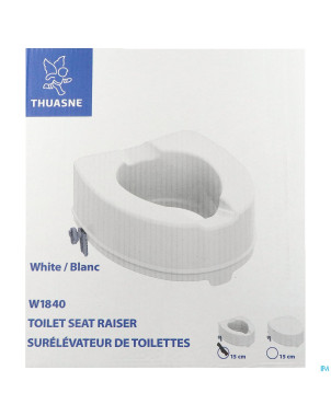 Homecare surelevateur toilette 14cm s/couvercle