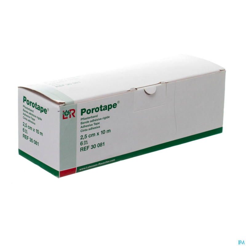 Porotape tape adhesif n/elast    2,5cmx10m 6 30081