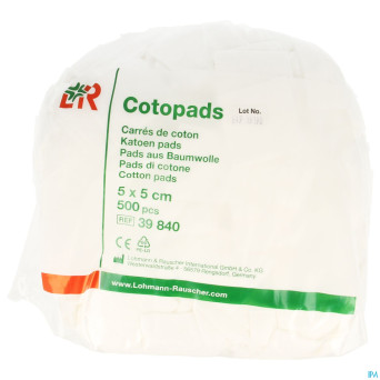 Cotopads piece de coton    5x 5cm 500 39840