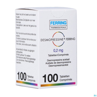 Desmopressine ferring tabl 100 x 0,2 mg