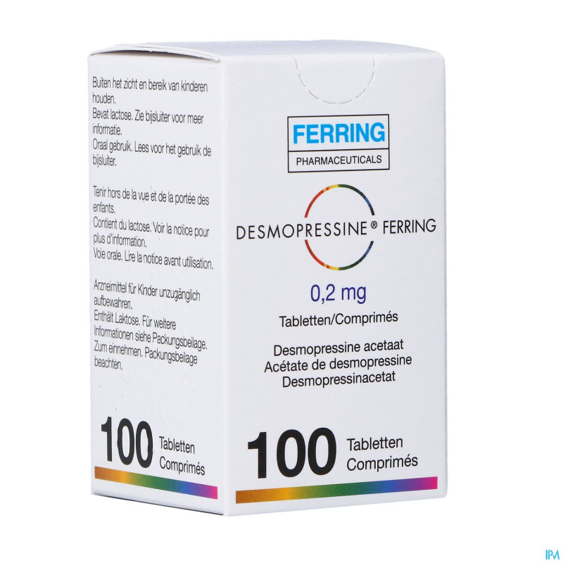 Desmopressine ferring tabl 100 x 0,2 mg