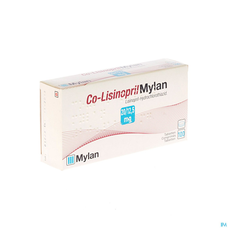Co lisinopril mylan 20/12,5 mg comp 100