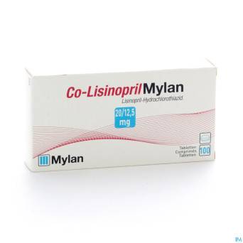 Co lisinopril mylan 20/12,5 mg comp 100