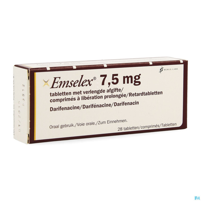 Emselex liberation prolongee comp 28 x  7,5mg