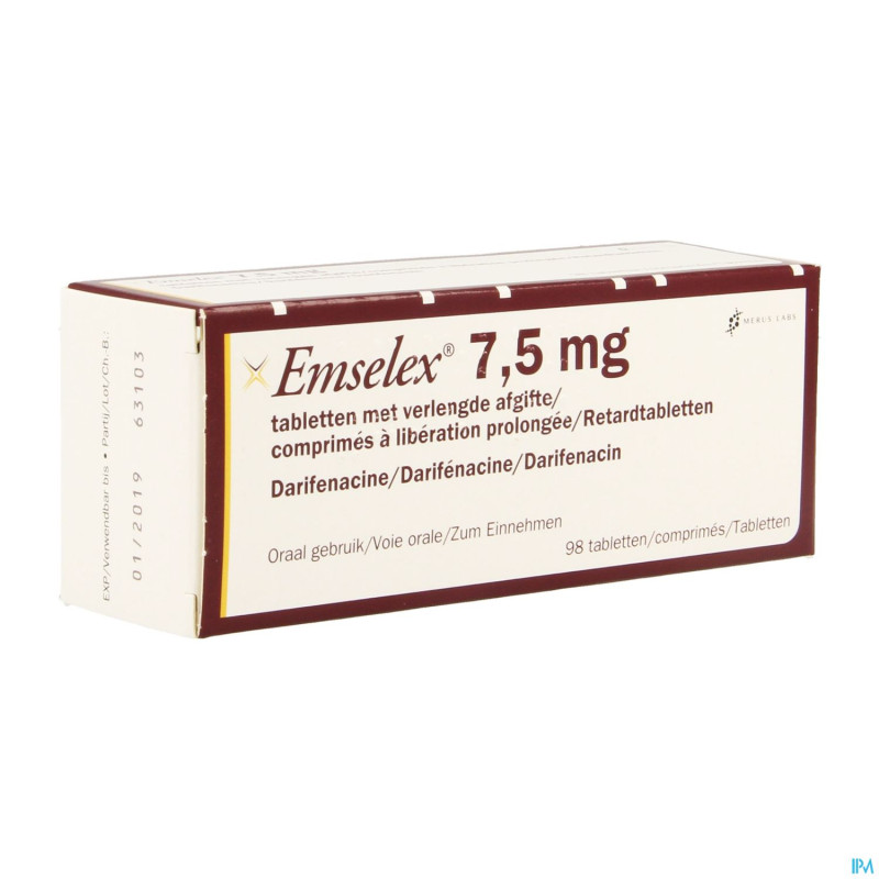 Emselex liberation prolongee comp 98 x  7,5mg