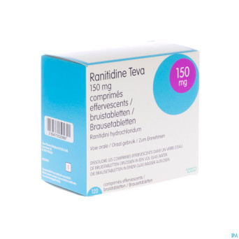 Ranitidine 150 mg teva comp eff 120 x 150 mg