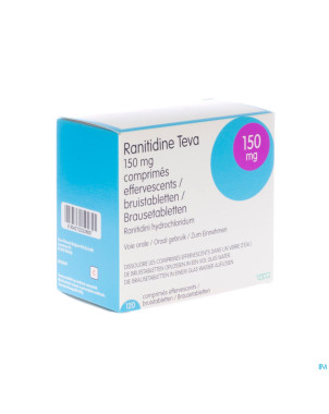 Ranitidine 150 mg teva comp eff 120 x 150 mg