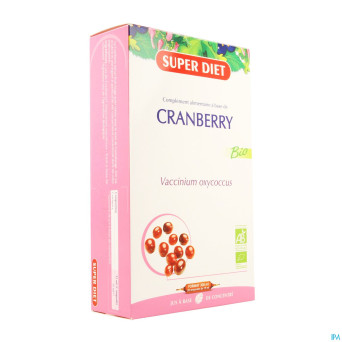 Superdiet canneberge bio conf.urinair amp 20x15ml