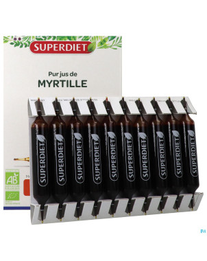 Superdiet myrtille bio    amp 20x15ml