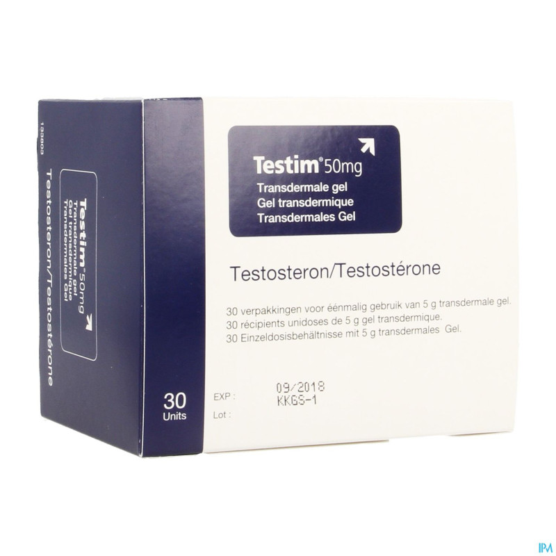 Testim 50mg gel transderm. tube 30 x 5g