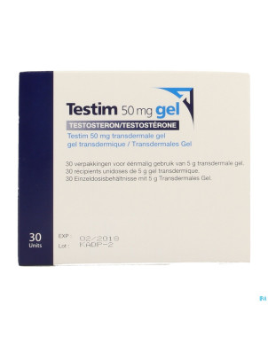 Testim 50mg gel transderm. tube 30 x 5g
