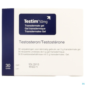 Testim 50mg gel transderm. tube 30 x 5g