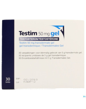 Testim 50mg gel transderm. tube 30 x 5g