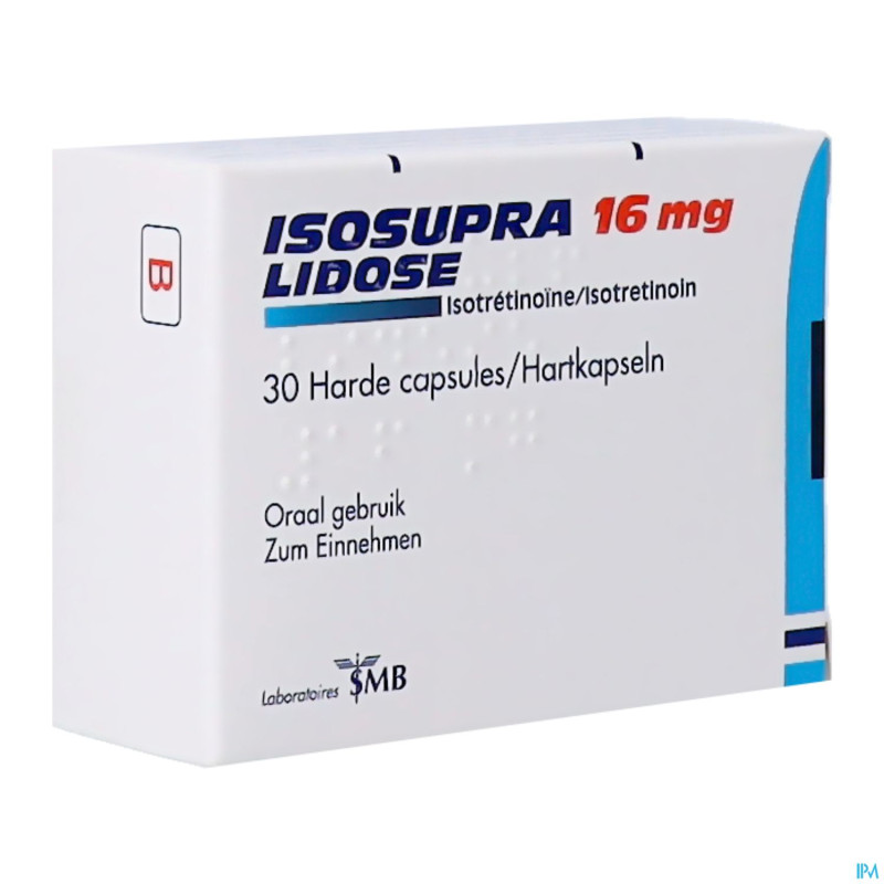Isosupra lidose caps 30 x 16 mg