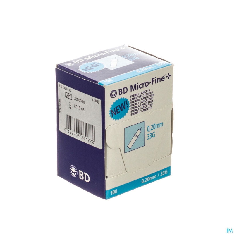 Bd microfine+ lancette 33g    100 326177