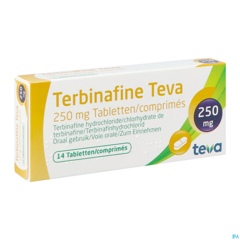 Terbinafine teva comp 14 x 250 mg