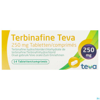 Terbinafine teva comp 14 x 250 mg