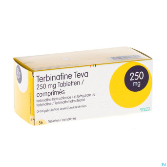 Terbinafine teva comp 56 x 250 mg