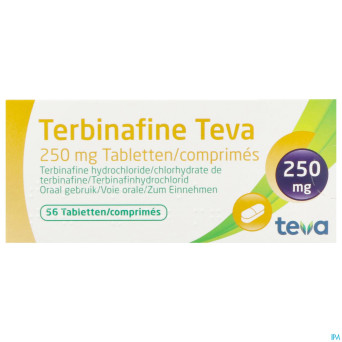 Terbinafine teva comp 56 x 250 mg
