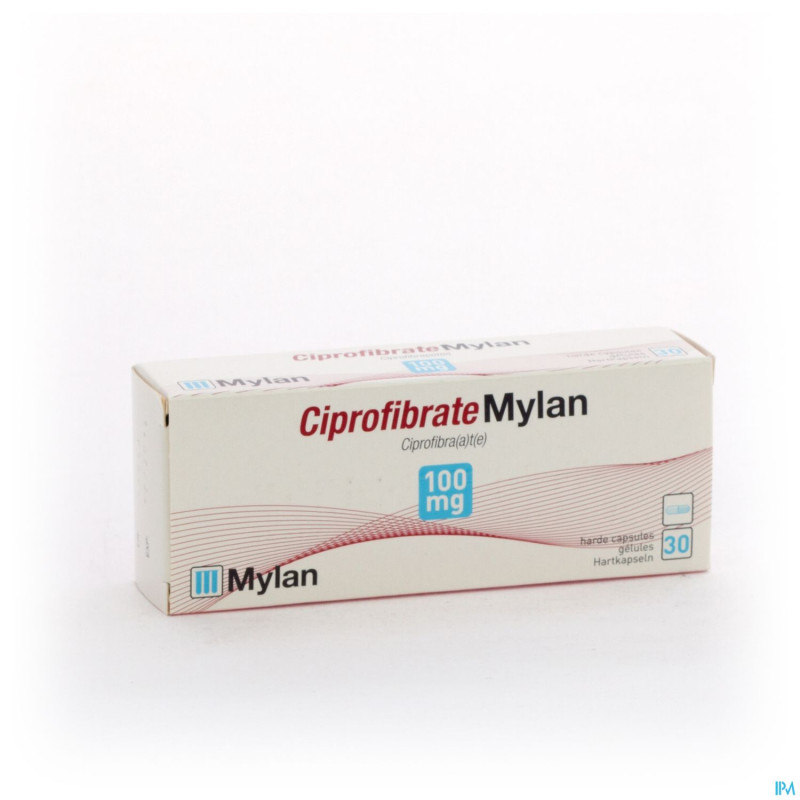 Ciprofibrate mylan caps 30 x 100 mg