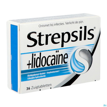 Strepsils + lidocaine    past 36
