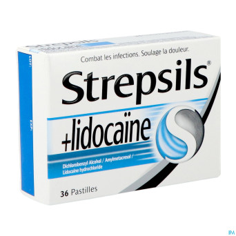 Strepsils + lidocaine    past 36