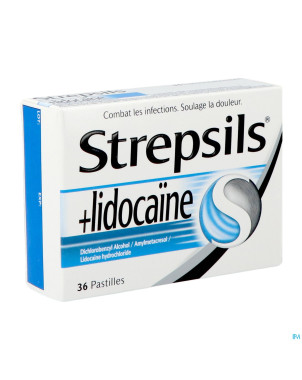 Strepsils + lidocaine    past 36