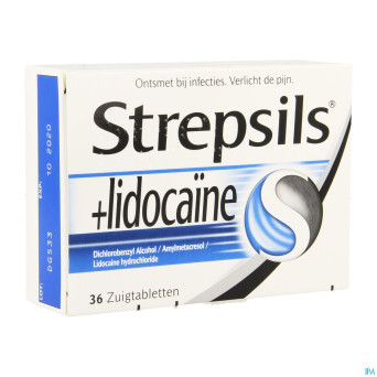Strepsils + lidocaine    past 36