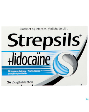 Strepsils + lidocaine    past 36