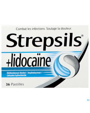 Strepsils + lidocaine    past 36