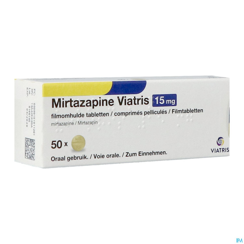 Mirtazapine viatris 15mg comp 50
