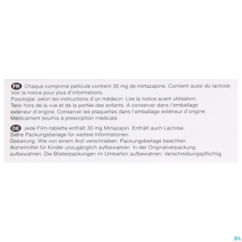 Mirtazapine viatris 30mg comp 50