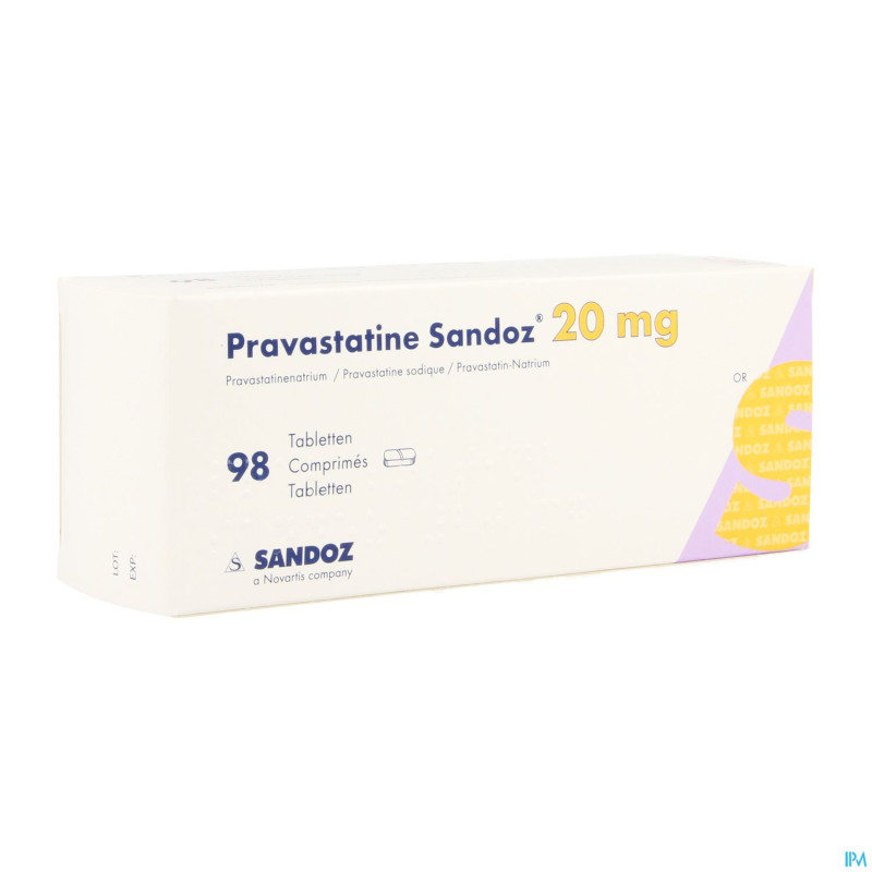 Pravastatine sandoz 20 mg tabl 98