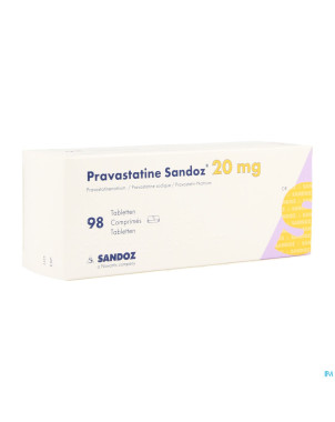 Pravastatine sandoz 20 mg tabl 98