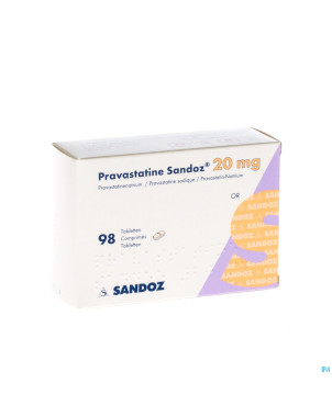 Pravastatine sandoz 20 mg tabl 98