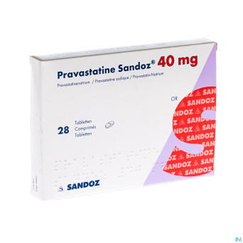 Pravastatine sandoz 40 mg tabl 28