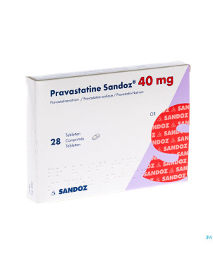 Pravastatine sandoz 40 mg tabl 28