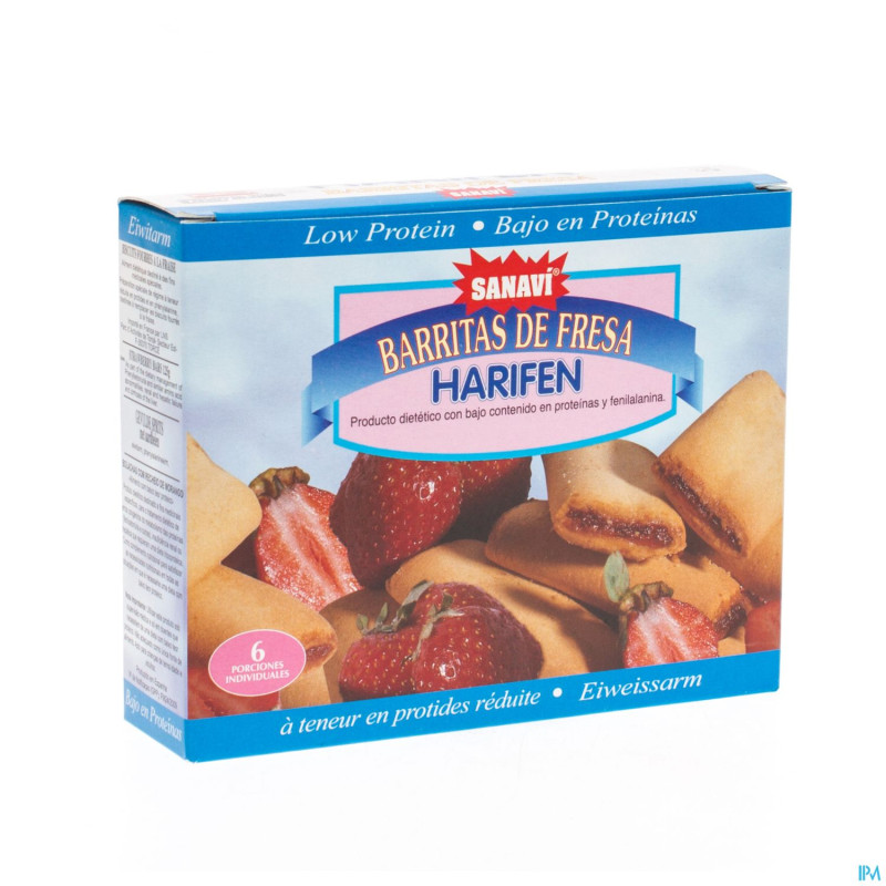 Sanavi harifen biscuits fourre fraise 6x25g