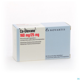 Co diovane comp 98 x 160 mg/25,0 mg