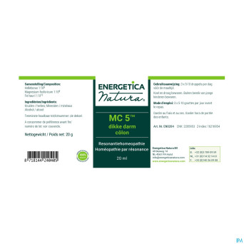 Meridiaancomplex gutt 5    energetica 20ml